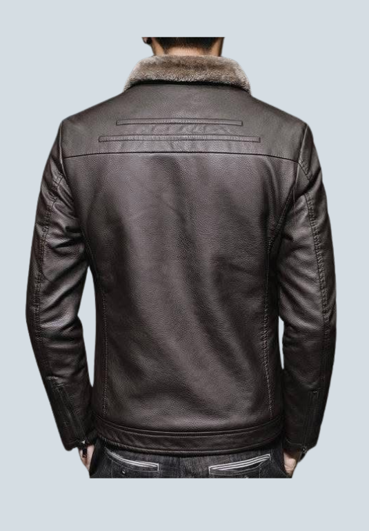 Tipula Biker Black Leather Jacket